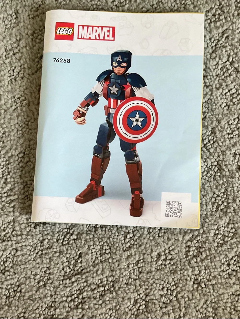 Lego Captain America Buildable Figure - Blue, Red, White, Brown